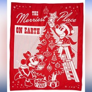 Mickey & Minnie Mouse Holiday Fleece Throw